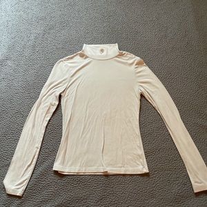 White Long Sleeve Turtleneck Perfect for Layering